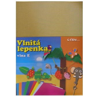 Lepenka E-Welle 260g 34,5 x 24,5cm rovná-zlatá 10 listů