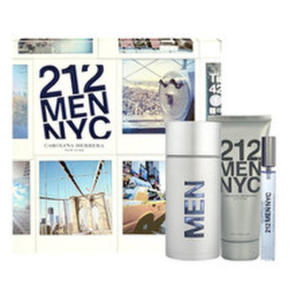 Carolina Herrera 212 Men Dárková sada Toaletní voda 100 ml, After Shave Gel ( gel po holení ) 212 Men 100 ml a miniaturka 212 Men Toaletní voda 10 ml