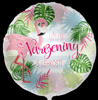 Foliový balonek Užij si narozeniny s lehkostí CZ 43cm