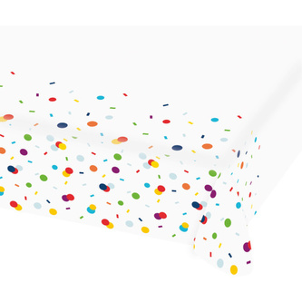 Papírový ubrus Rainbow Confetti 115 x 175 cm