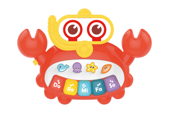 Piánko s melodiemi krab 18 cm