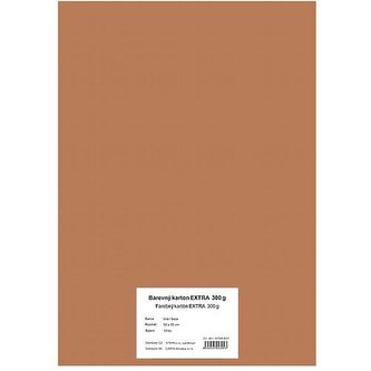 Barevný karton EXTRA 300g  50x70cm - světle hnědý  10listů