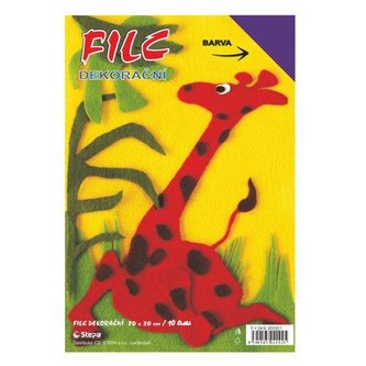 Dekorační filc (barevná plsť) 20x30cm - fialový  10ks/bal