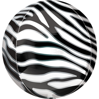 Foliový balonek koule Orbz Zebra 40 cm