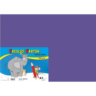 Kreslicí karton barevný A1/10/180g - fialový