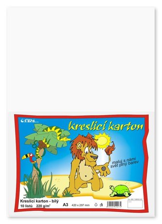 Kreslicí karton  A3/10/220g - bílý