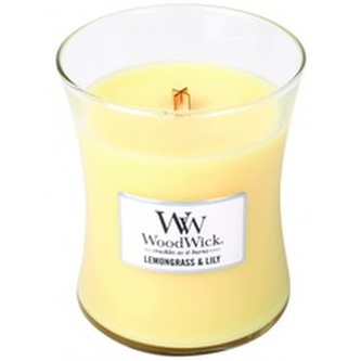 Woodwick Lemongrass & Lily Váza ( citronová tráva a lilie ) - Vonná svíčka 609. ml unisex