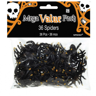 Halloweenská dekorace pavouci střední 5x4cm - 36 ks