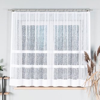 Dekorační krátká vzorovaná záclona na žabky WIKTORIA 160 bílá 310x160 cm MyBestHome