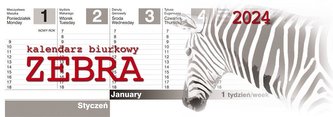 Kalendarz 2024 Biurkowy Zebra Kalendarz 2024 Biurkowy Zebra
