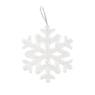 Śnieżynka lśniąca 9.5cm 7szt