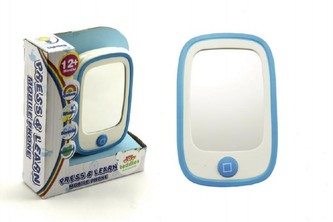 Telefon plast 11x7cm se zrcátkem na baterie se zvukem se světlem v krabičce