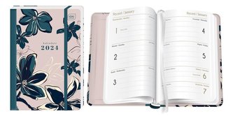 Kalendarz 2024 książkowy B6/192K Mat+UV Flower