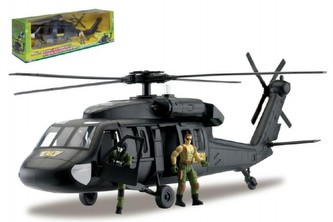 Vrtulník s doplňky  plast v krabici 69x23cm