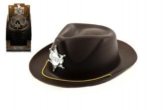 Klobouk kovbojský plast 30cm karneval 12ks v boxu