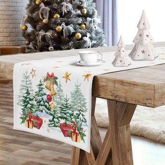 Vánoční ubrus - běhoun na stůl ZIMNÍ LES VI. 40x140 cm Mybesthome