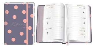 Kalendarz 2024 książkowy B6/192K Met Pink Dot Kalendarz 2024 książkowy B6/192K Met Pink Dot