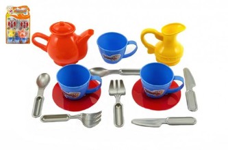 Sada nádobí dětské plast 10cm na kartě