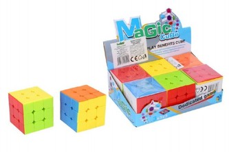 Kostka hlavolam plast 6cm 6ks v boxu