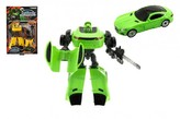 Transformer auto/robot plast 18cm asst 2 barvy na kartě