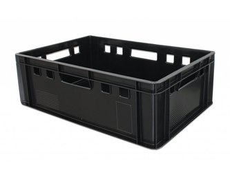 Přepravka manipulační R2 regranulát 600x400x200 mm černá