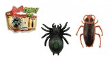 Pavouk/šváb lezoucí po skle plast 4cm asst 2 druhy v blistru