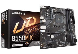 GIGABYTE MB Sc AM4 B550M K, AMD B550M, 4 x DDR4, HDMI, DP