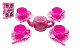 Čajová souprava nádobí plast na baterie v krabici 34x28x7cm