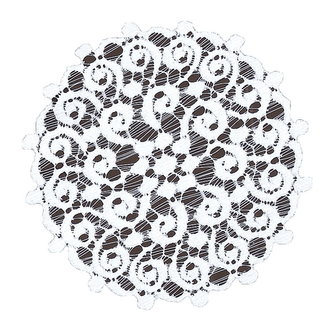 Vánoční dekorační žakárový ubrousek EMILY bílá O 25 cm MyBestHome