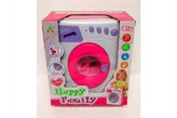 Pračka s doplňky plast na baterie se zvukem se světlem v krabici 19x21x11cm