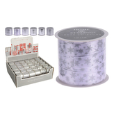 Stuha dekorační 1cm x 5 m (vánoční motiv) 6 designů, stříbrná barva