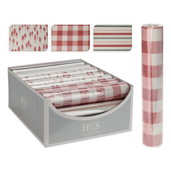 Dekorační organza 28x250 cm - (3 vzory s potiskem stříbrnou nití)