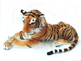 Tygr ležící plyš 65cm