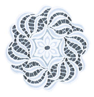 Vánoční dekorační žakárový ubrousek RYAN O 30 cm bílá MyBestHome