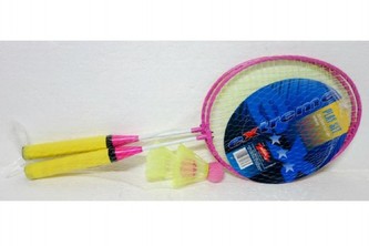 Badminton kov 2ks 55cm s míčky v síťce