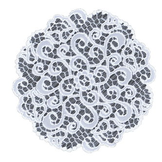 Vánoční dekorační žakárový ubrousek JORGE bílá O 30 cm MyBestHome