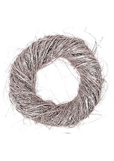 Věnec z proutí, barva šedobílá