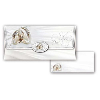 Obálka na peníze Svatební Bílá