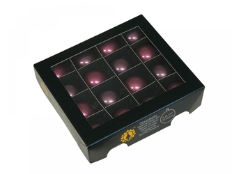 Skleněné baňky orchidej 3 cm, sada 16 ks