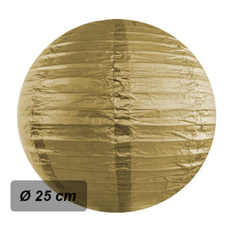 Lampion kulatý 25 cm zlatý