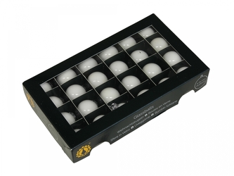 Skleněné baňky bílý opál 2,5 cm, sada 24 ks