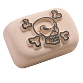 Tetovací razítko střední - Lebka a hnáty