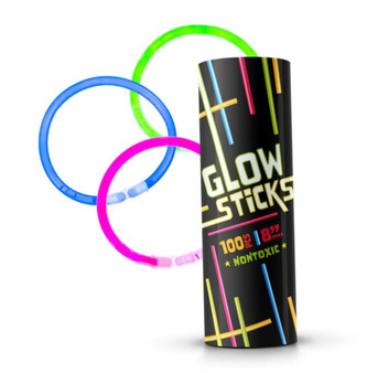 Svítící tyčinky - náramky 100 ks, mix barev