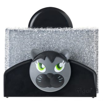 Felix držák na houbu s přísavkou na obklad, do dřezu Felix černý VIGAR