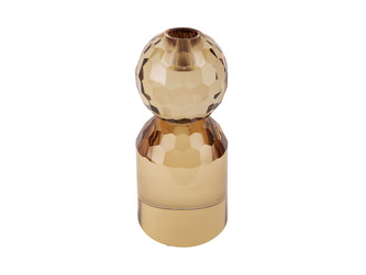 Skleněný svícen Crystal Ball 14,3 cm L hnědý Present Time Skleněný svícen Crystal Ball 14,3 cm L hnědý Present Time