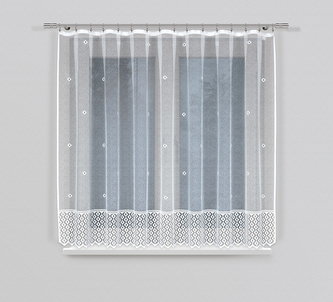 Dekorační žakárová záclona s řasící páskou VIOLET 150 bílá 300x150 cm MyBestHome