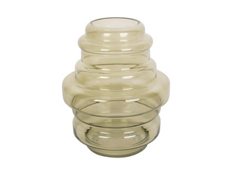 Skleněná váza Distinct 25 cm mechově zelená Present Time