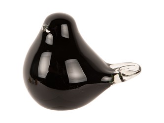 Soška Tlustý pták Skleněná velká černá Present Time