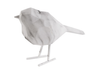 Soška ptáka bird marble S 13,5 cm bílá mramorová Present Time