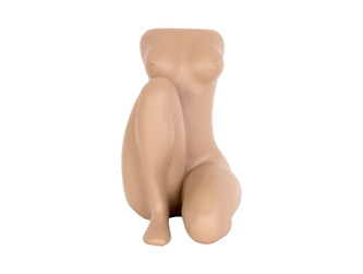 Váza sedící žena pískově hnědá Present Time